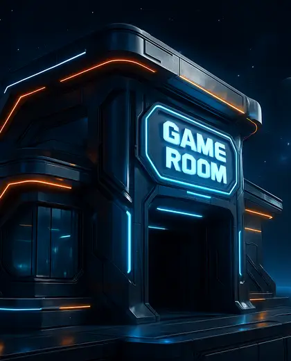 futuristic facade — game room (space)