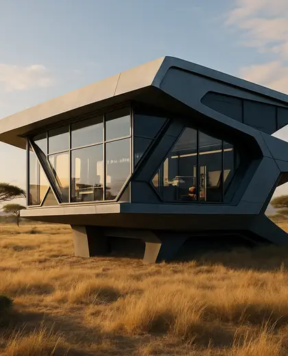 futuristic building — game room (savanna)