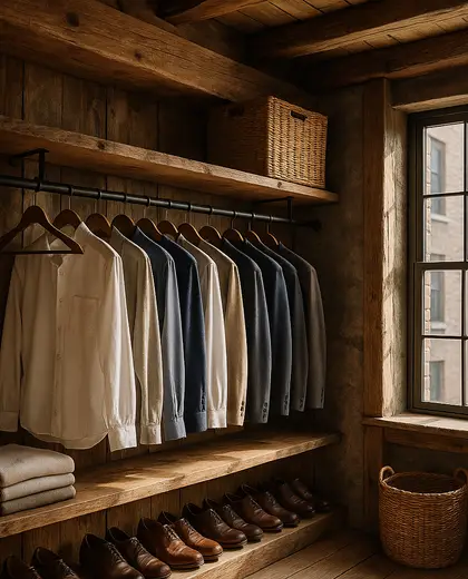 rustic house — walk in closet (urban)