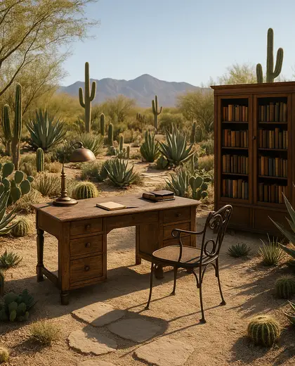 vintage garden — home office (desert)