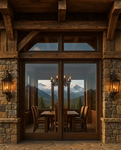 rustic facade — dining room (mountain)