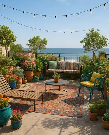 eclectic garden — roof (beach)