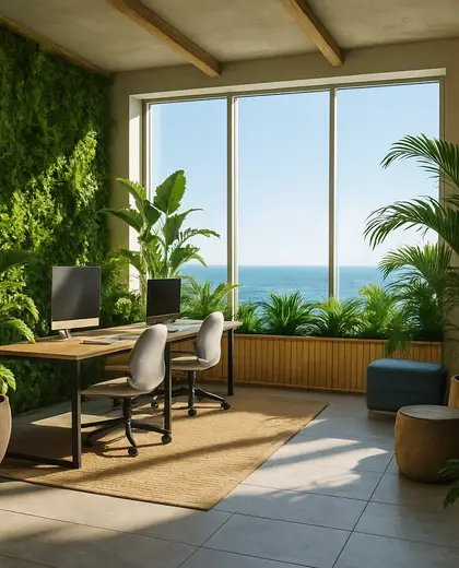sustainable indoor garden — open office (ocean)