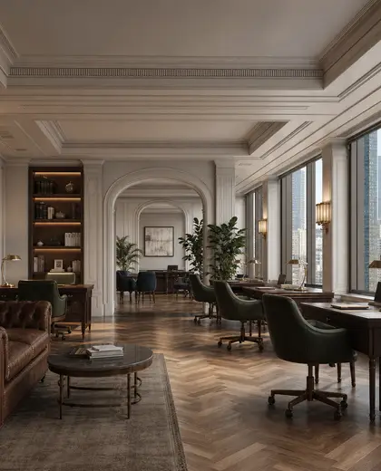 neoclassical condo — coworking space (urban)