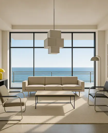 bauhaus apartment — main hall (ocean)