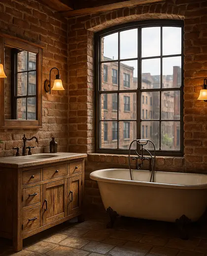 rustic house — bathroom (urban)