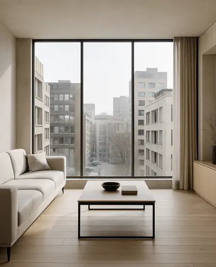 minimalist home — living room (urban)
