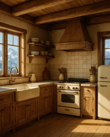 vintage farmhouse — kitchen (alpine)