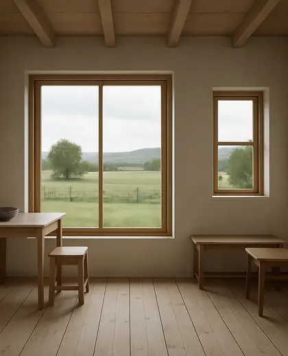 minimalist house — room (rural)