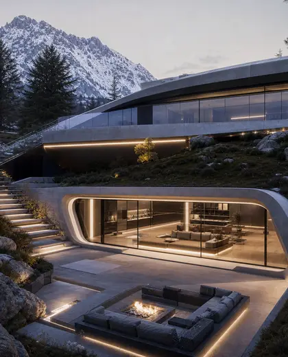 futuristic yard — basement (alpine)