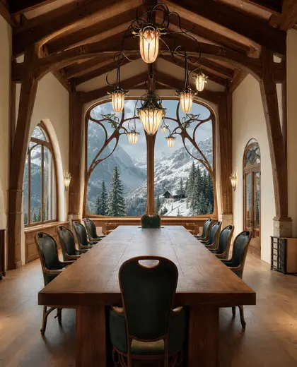 art nouveau farmhouse — conference hall (alpine)