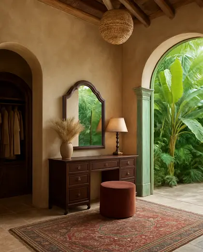 eclectic building — dressing room (tropical)