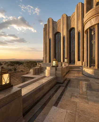 art deco church — terrace (savanna)