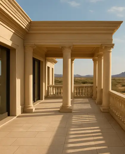 neoclassical apartment — deck (desert)