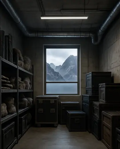 industrial theater — storage room (mountain)