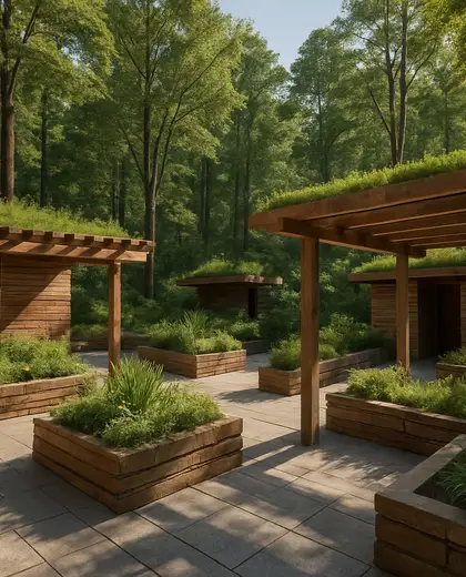 sustainable public space — terrace (forest)