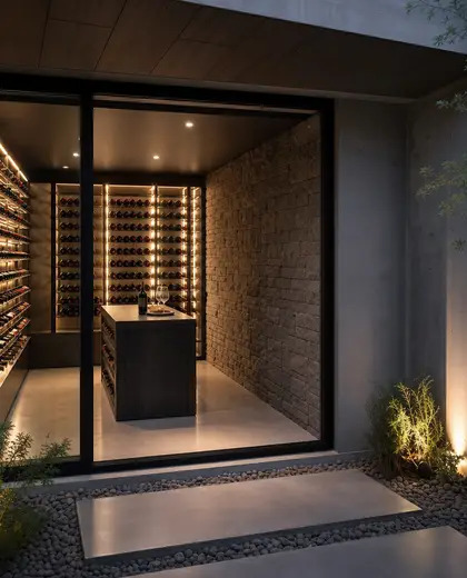 contemporary yard — wine cellar (space)