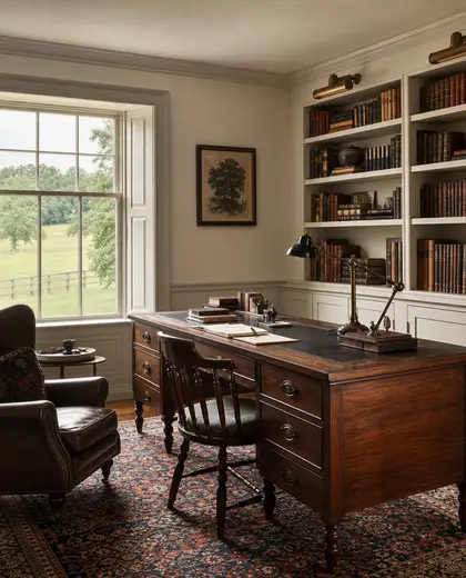 colonial farmhouse — study (rural)