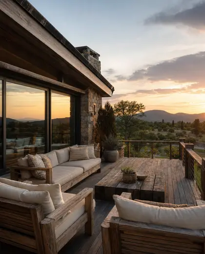 rustic penthouse — deck (rural)