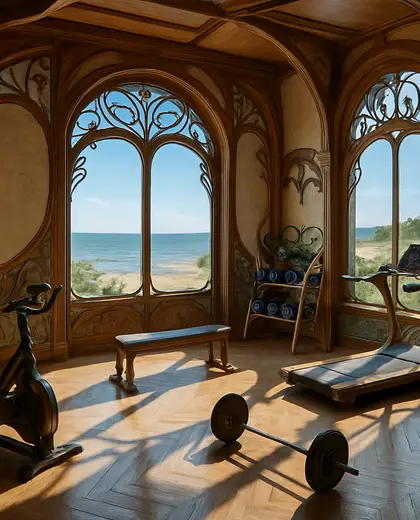 art nouveau house — training room (coastal)