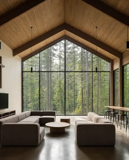 minimalist church — youth room (forest)