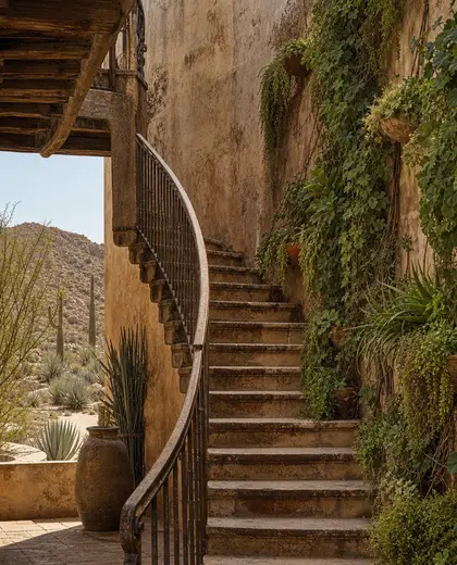 vintage vertical garden — staircase (desert)