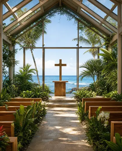 tropical church — winter garden (ocean)