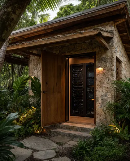 rustic garden — server room (tropical)