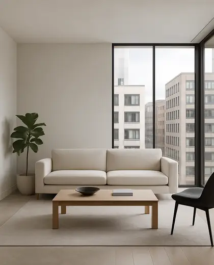 minimalist home — living room (urban)
