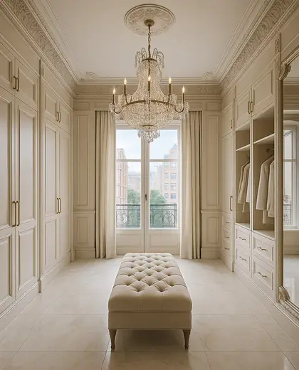 neoclassical house — walk in closet (urban)