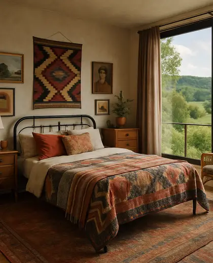 eclectic condo — bedroom (rural)