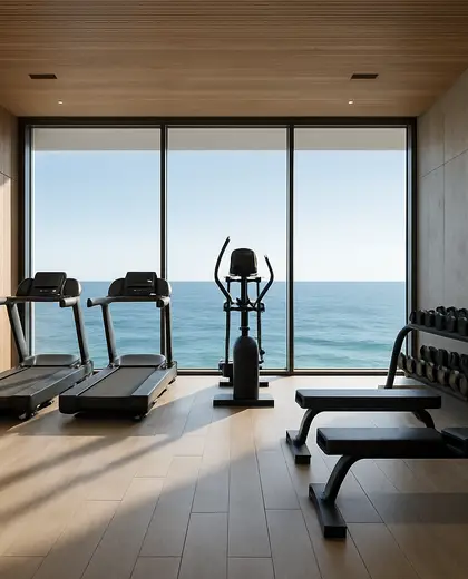 modern condo — training room (ocean)