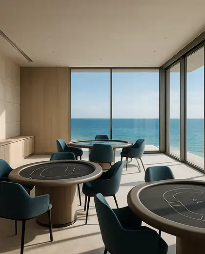 minimalist casino — meeting room (ocean)