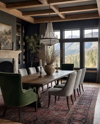 eclectic house — formal dining room (mountain)