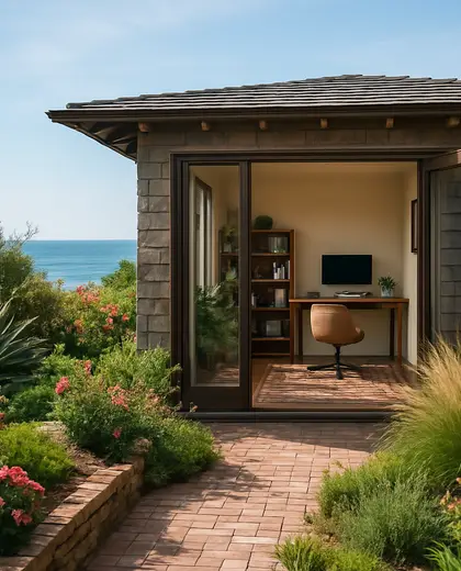 eclectic garden — home office (ocean)