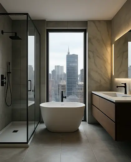 modern house — bathroom (urban)