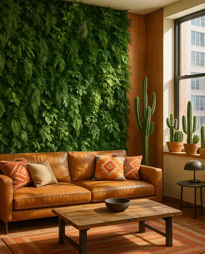 southwestern vertical garden — living room (urban)