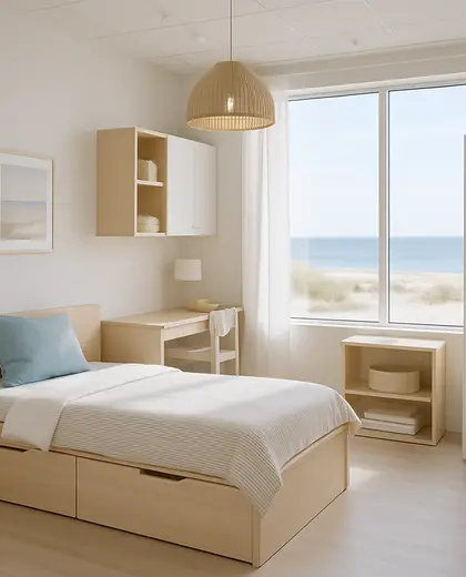 minimalist store — youth room (coastal)
