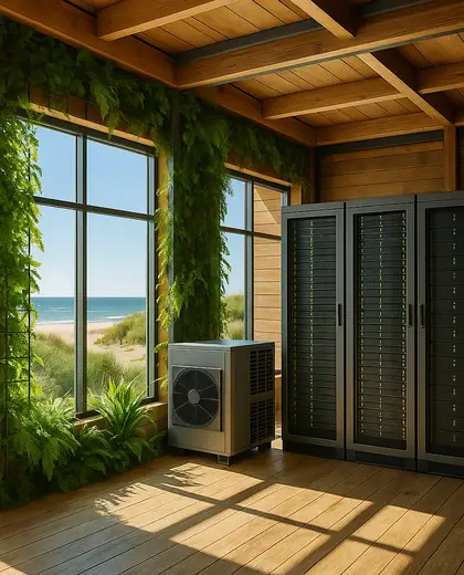 sustainable vertical garden — server room (coastal)