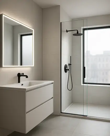 minimalist home — bathroom (urban)