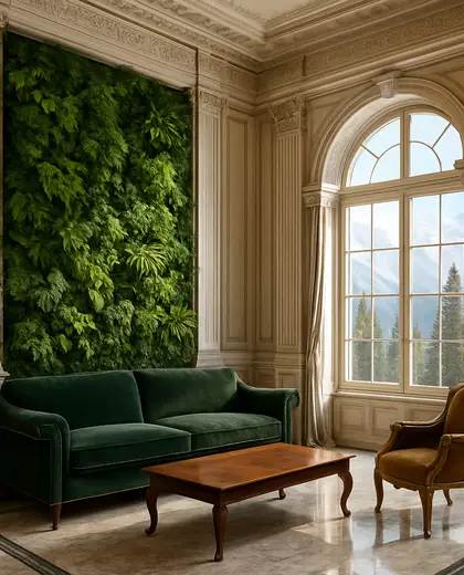 neoclassical vertical garden — family room (alpine)