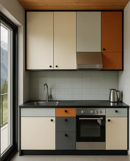 bauhaus hotel — small kitchen (mountain)