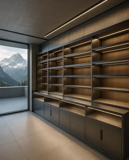 futuristic public space — storage room (mountain)