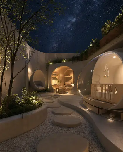 modern backyard — nursery (space)