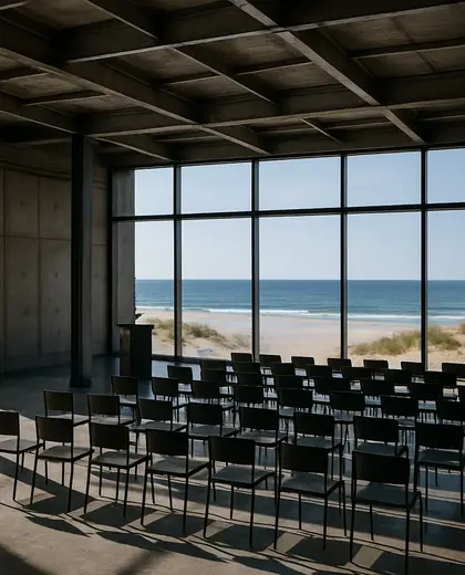 industrial salon — conference hall (beach)