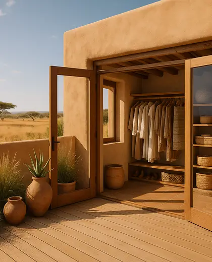 southwestern rooftop garden — walk in closet (savanna)