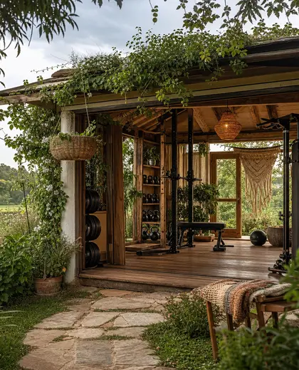 bohemian garden — home gym (rural)