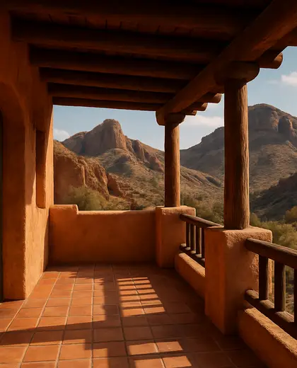 southwestern public space — balcony (mountain)