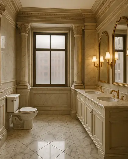 neoclassical office space — rest room (urban)