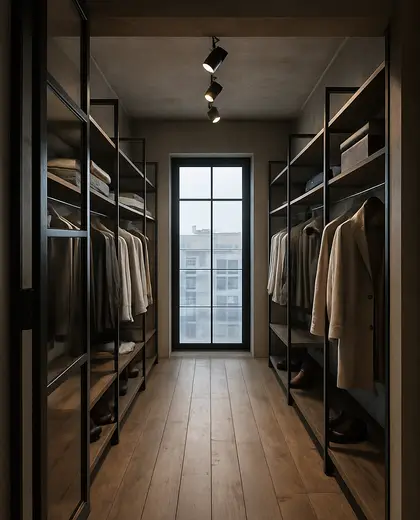 industrial house — walk in closet (urban)
